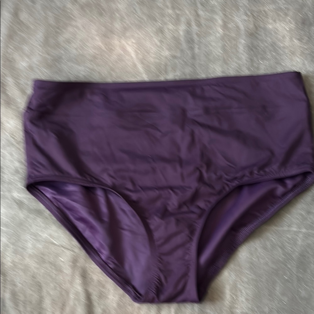 Land’s End blackberry purple size 14 swim bottoms. NWT